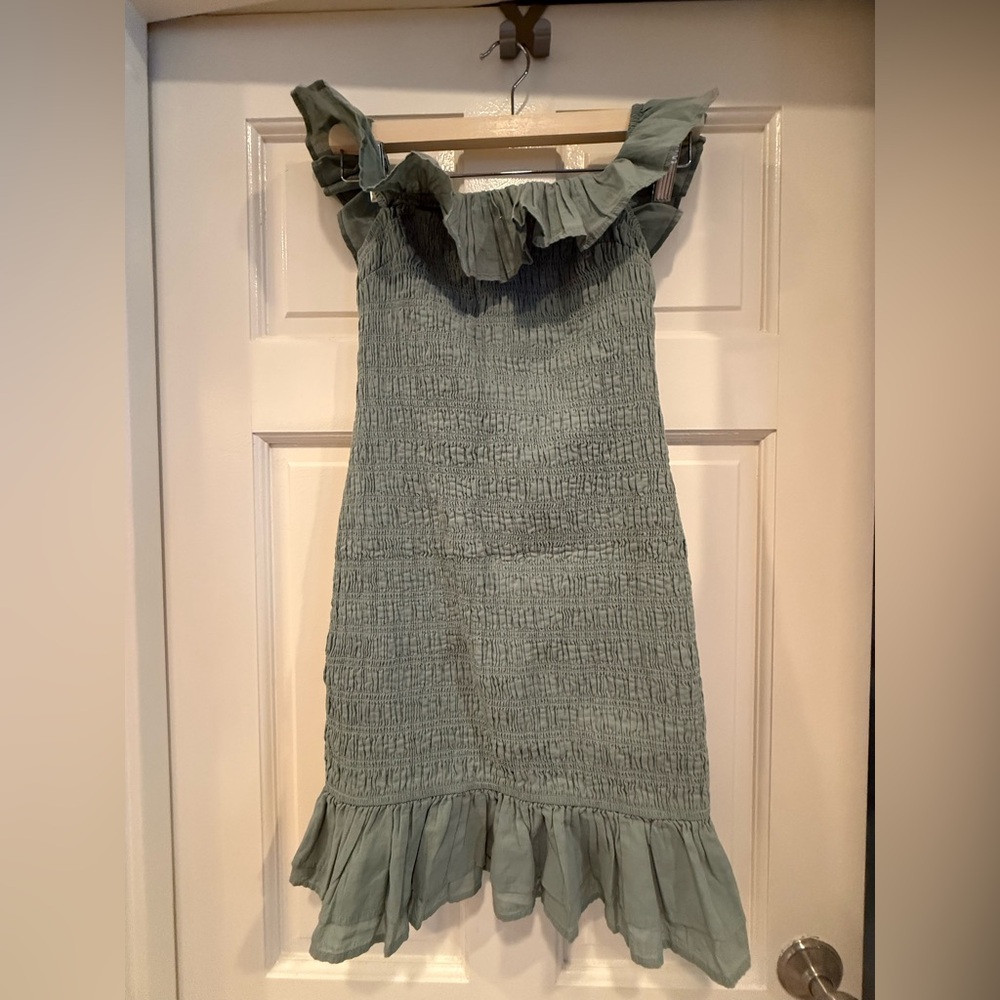 Ruffled Green Dress